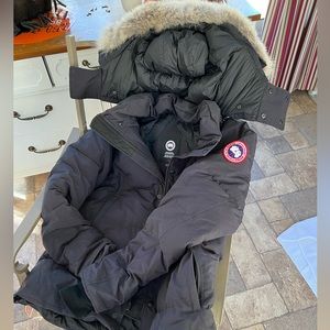 Canada Goose Dark Blue Parka with Real Fur Hood Lining